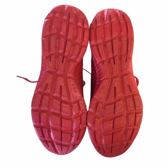 Mens Red Fila Sneakers Size 8 - Picture 6 of 9